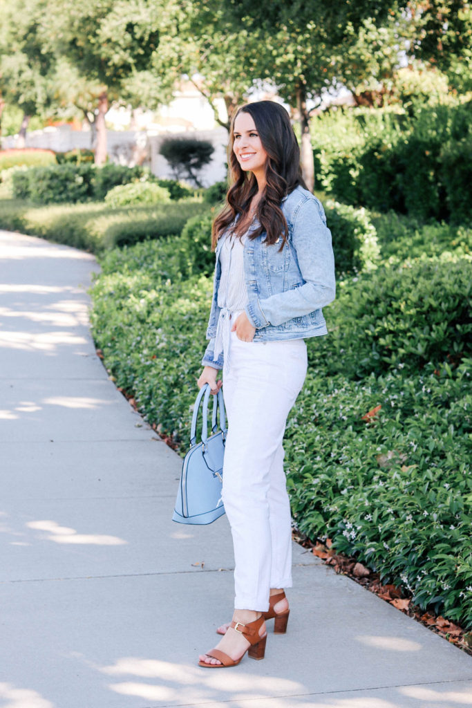 How to Style White Boyfriend Jeans for Summer - Lauren Campbell