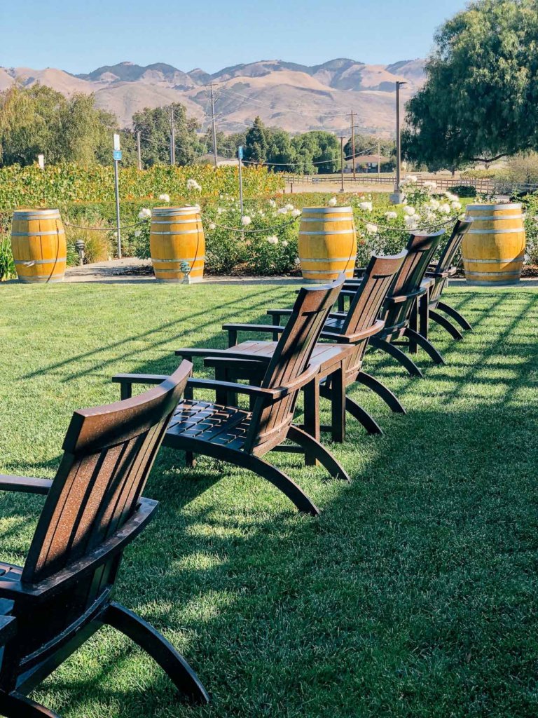 Chairs at Edna Valley Vineyard in SLO