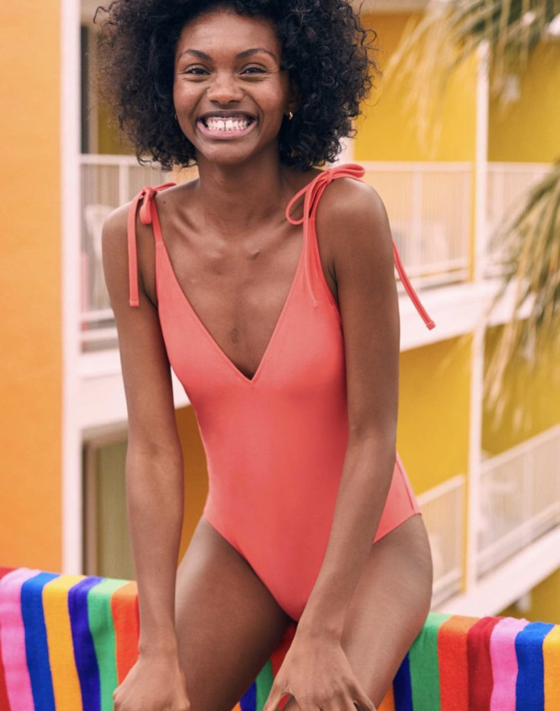 Neon Coral One Piece Swimsuit