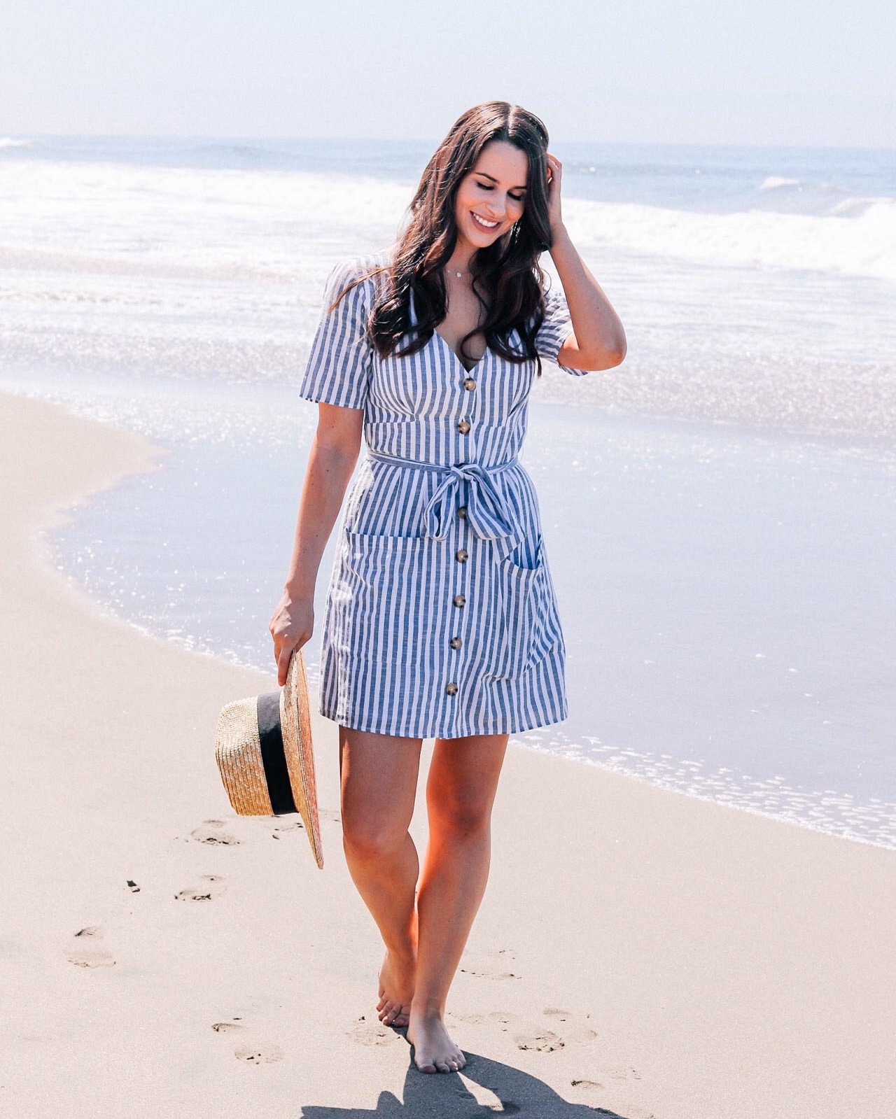 Blue Striped Dress for Summer